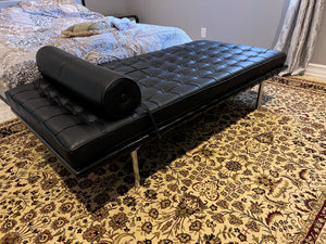 Black Leather Barcelona Daybed