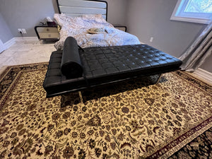 Black Leather Barcelona Daybed