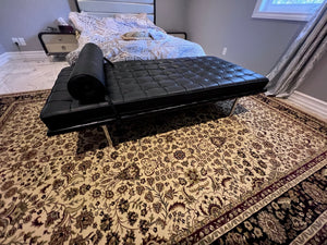 Black Leather Barcelona Daybed