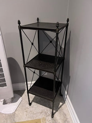 Etagere 3-Tier with Brass Etching from ELTE (Retail $1145)