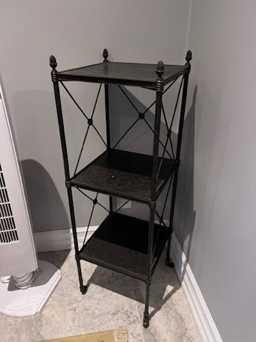 Etagere 3-Tier with Brass Etching from ELTE (Retail $1145)