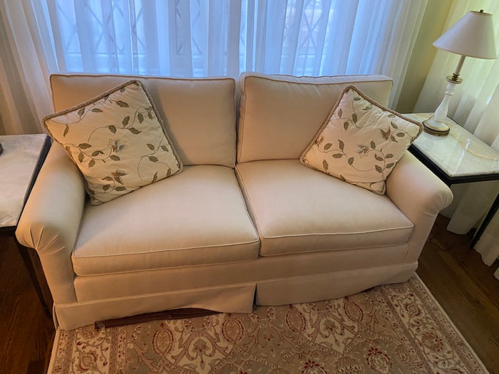 Cooper Bros. Cream Upholstered Love Seat # 2
