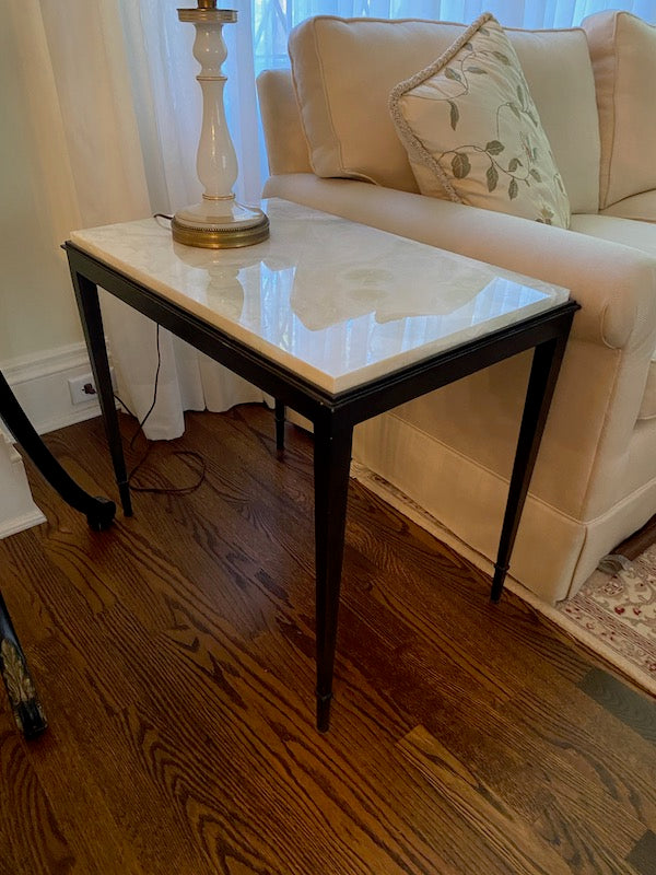 Pair of Onyx/Polished Stone Side Tables from ELTE