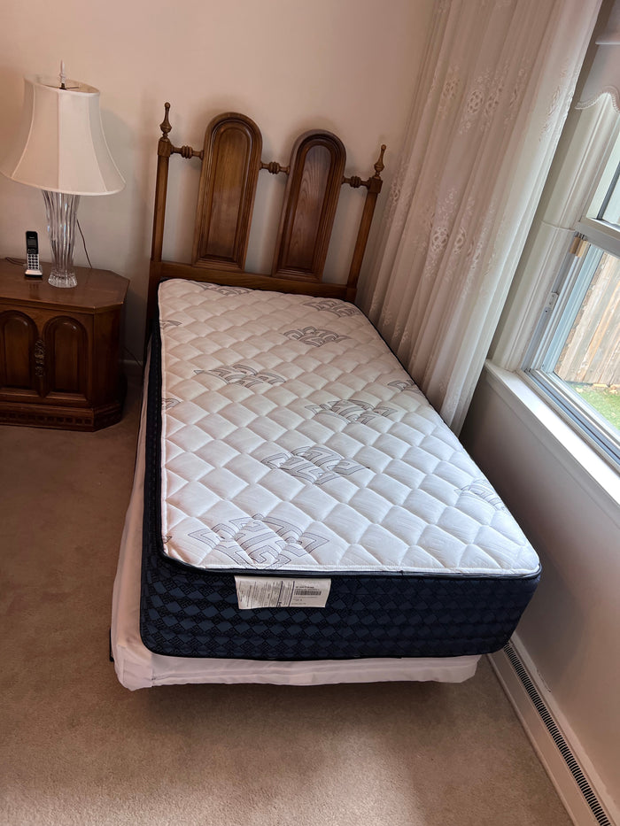 Twin Wood Bed Frame + Mattress # 2