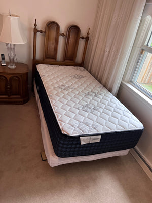Twin Wood Bed Frame + Mattress # 2