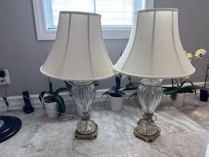 Pair of Glass Table Lamps