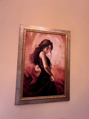 Oil Painting- Lady in Red Dress