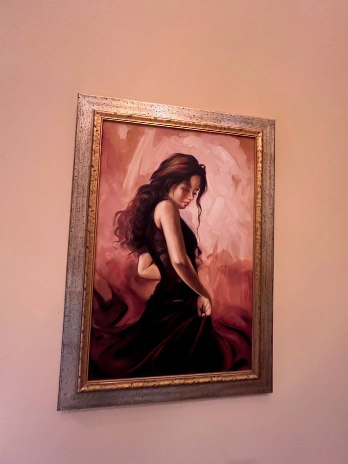 Oil Painting- Lady in Red Dress