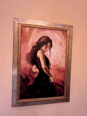 Oil Painting- Lady in Red Dress