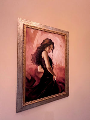 Oil Painting- Lady in Red Dress