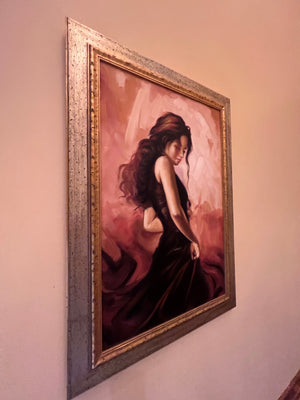 Oil Painting- Lady in Red Dress