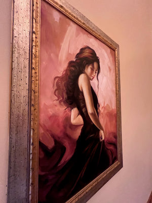 Oil Painting- Lady in Red Dress
