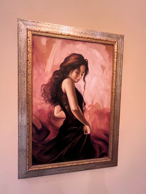 Oil Painting- Lady in Red Dress