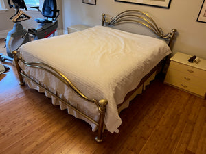 "Cantu Furniture" Authentic King Brass Bed (COA Included)