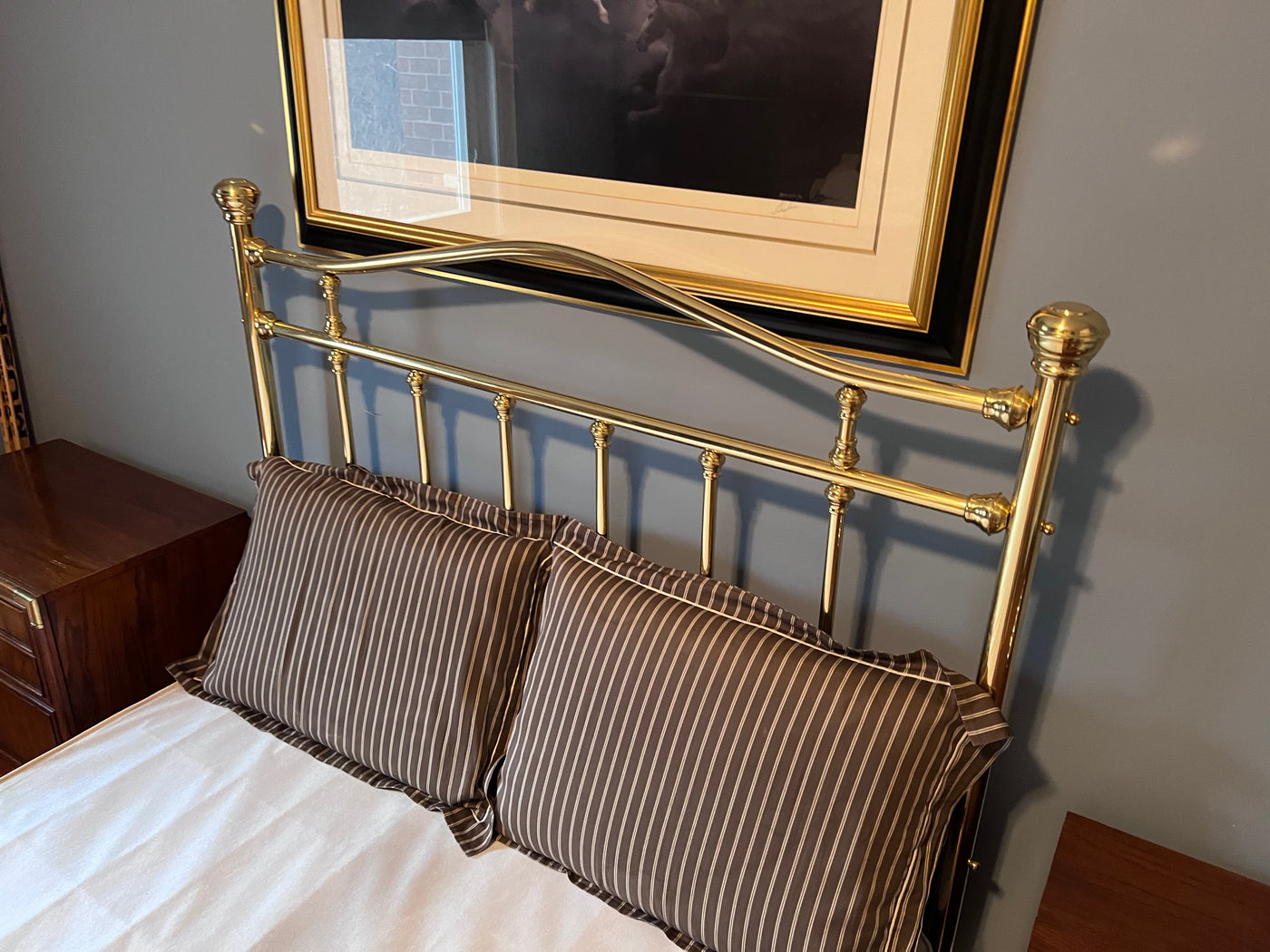 Brass headboard double discount