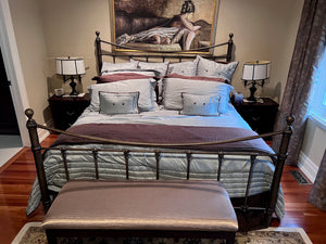 Bronzed Metal King Bed Frame
