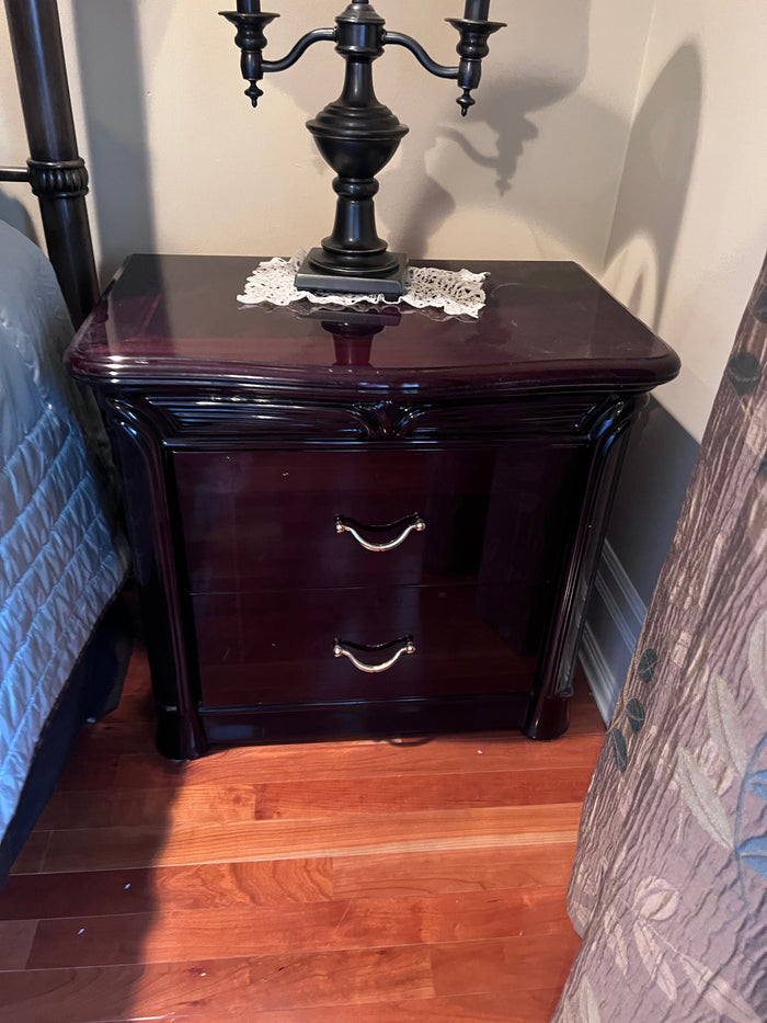 Pair of Italian Mahogany Nightstands