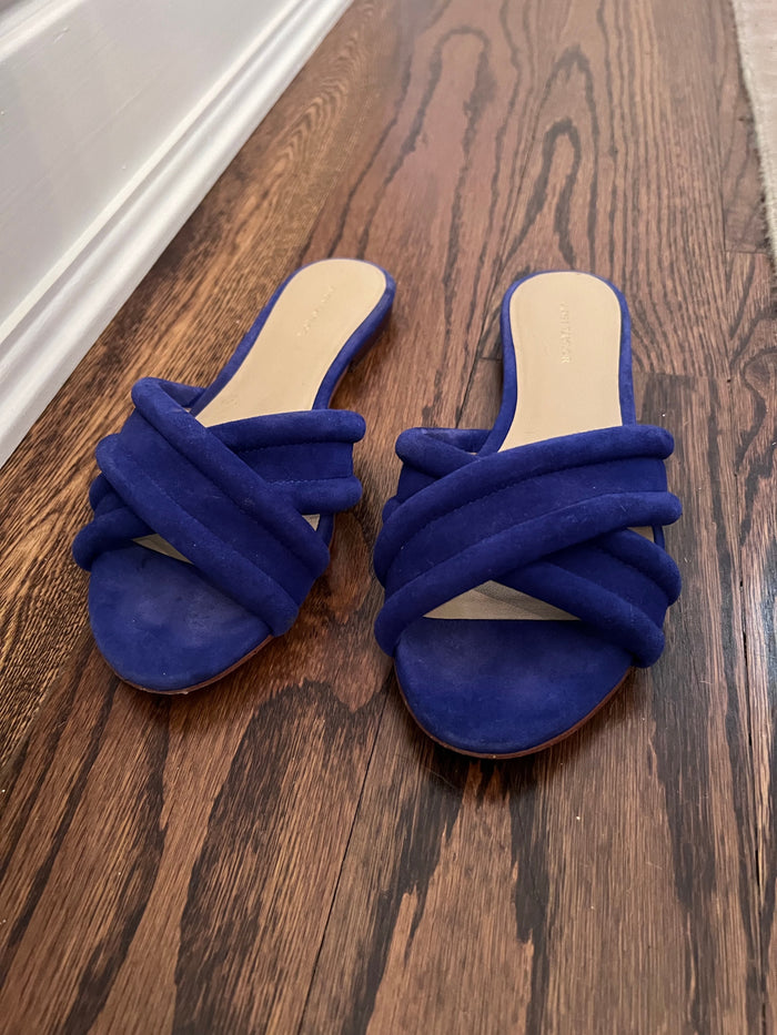 Women's Ann Taylor Blue Slides- Size 6