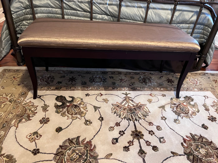 'Jamco Wood Products' Gold Upholstered Bench