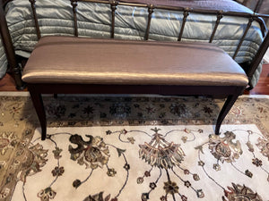 'Jamco Wood Products' Gold Upholstered Bench