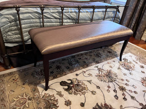 'Jamco Wood Products' Gold Upholstered Bench