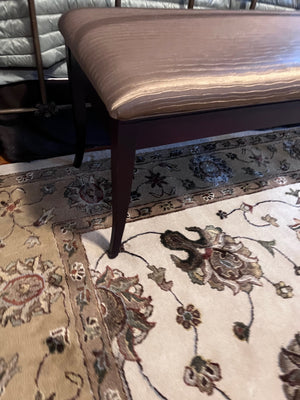 'Jamco Wood Products' Gold Upholstered Bench