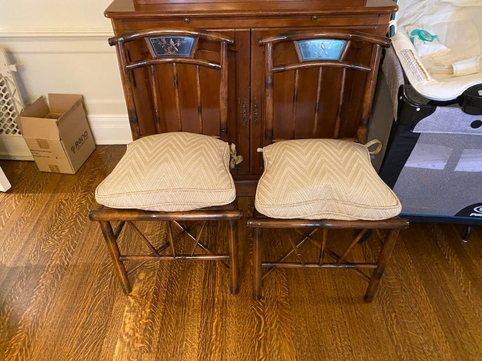Pair of Bamboo Style Accent Chairs from ELTE