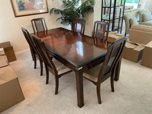Solid Wood "Kroehler" Dining Table + 6 Chairs