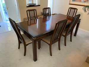 Solid Wood "Kroehler" Dining Table + 6 Chairs