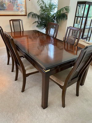 Solid Wood "Kroehler" Dining Table + 6 Chairs
