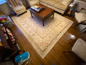 100% Wool Beige Rug from ELTE- 8ft x 10ft