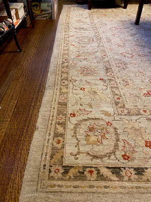 100% Wool Beige Rug from ELTE- 8ft x 10ft