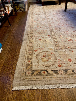 100% Wool Beige Rug from ELTE- 8ft x 10ft