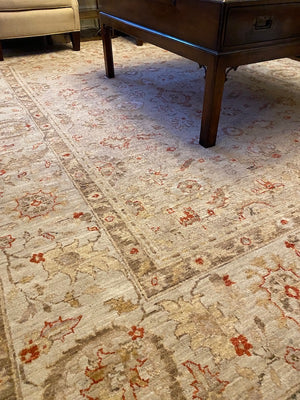 100% Wool Beige Rug from ELTE- 8ft x 10ft