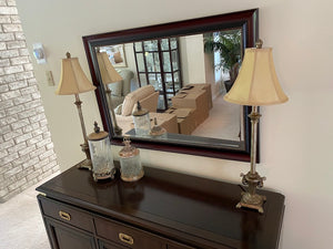 Pair of Brushed Silver Table Lamps from Bowring