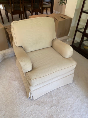 Cream Upholstered Armchair from Bassett Furniture