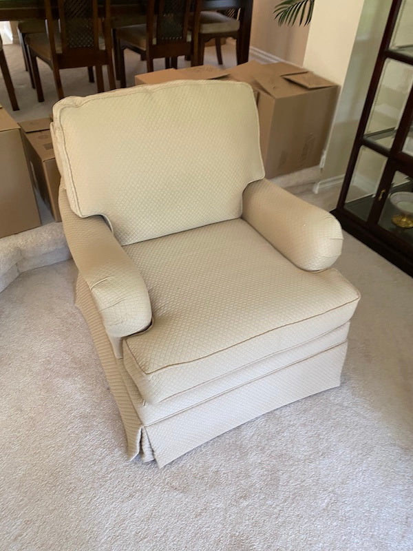 Cream Upholstered Armchair from Bassett Furniture