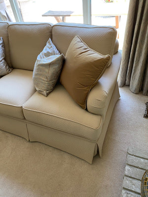 Cream Upholstered Sofa from Bassett Furniture
