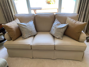Cream Upholstered Sofa from Bassett Furniture