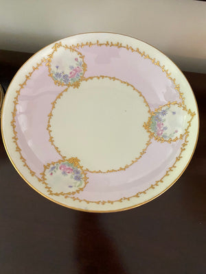 'Limoges France' Pink & Gold Decor Bowl