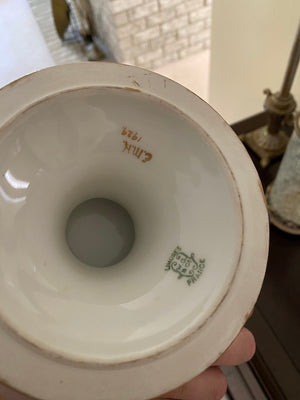 'Limoges France' Pink & Gold Decor Bowl
