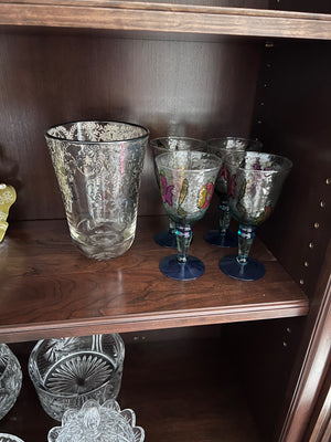 Painted Glassware Lot