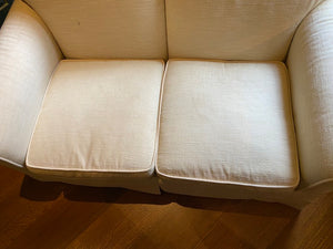 Cream Upholstered Love Seat