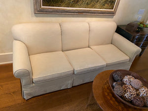 Cream 3 Seat Upholstered Sofa