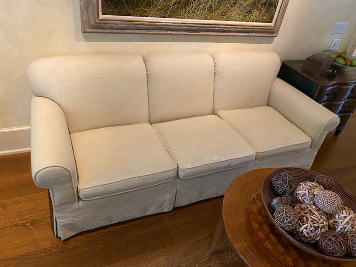 Cream 3 Seat Upholstered Sofa