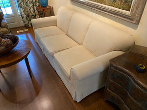 Cream 3 Seat Upholstered Sofa