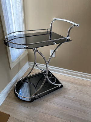 Glass & Chrome Bar Cart