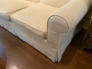 Cream 3 Seat Upholstered Sofa