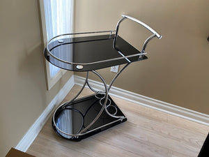Glass & Chrome Bar Cart