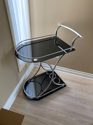 Glass & Chrome Bar Cart